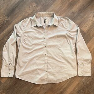 Calvin Klein Women’s Size‎ XXXL Silver Gray Button Down Shirt